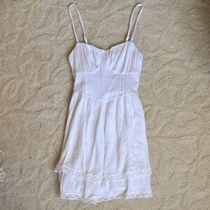 Hollister White Spaghetti-Strap Slip Dress